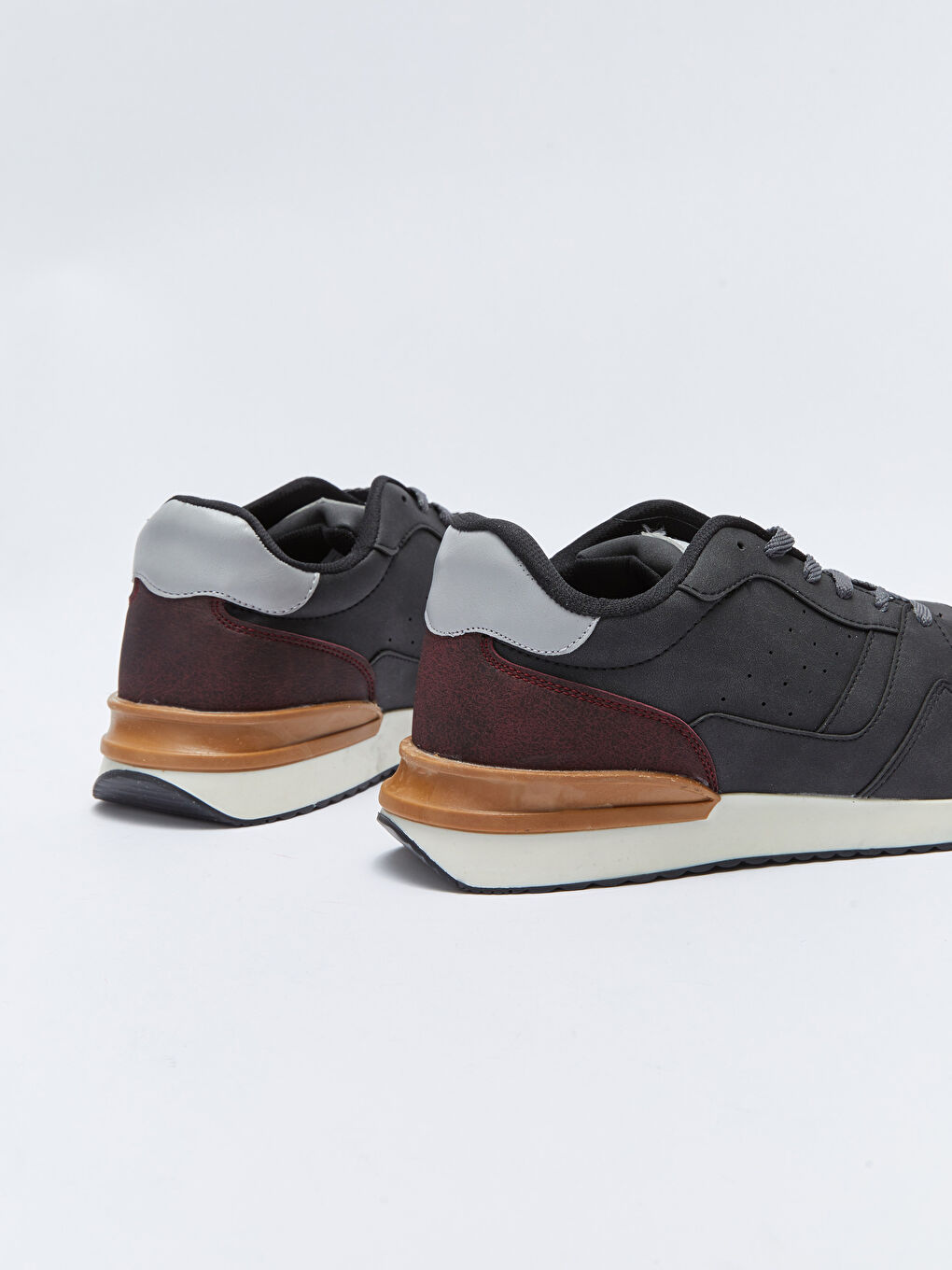 Antrasit Bağcıklı Baskılı Erkek Aktif Spor Ayakkabı-4