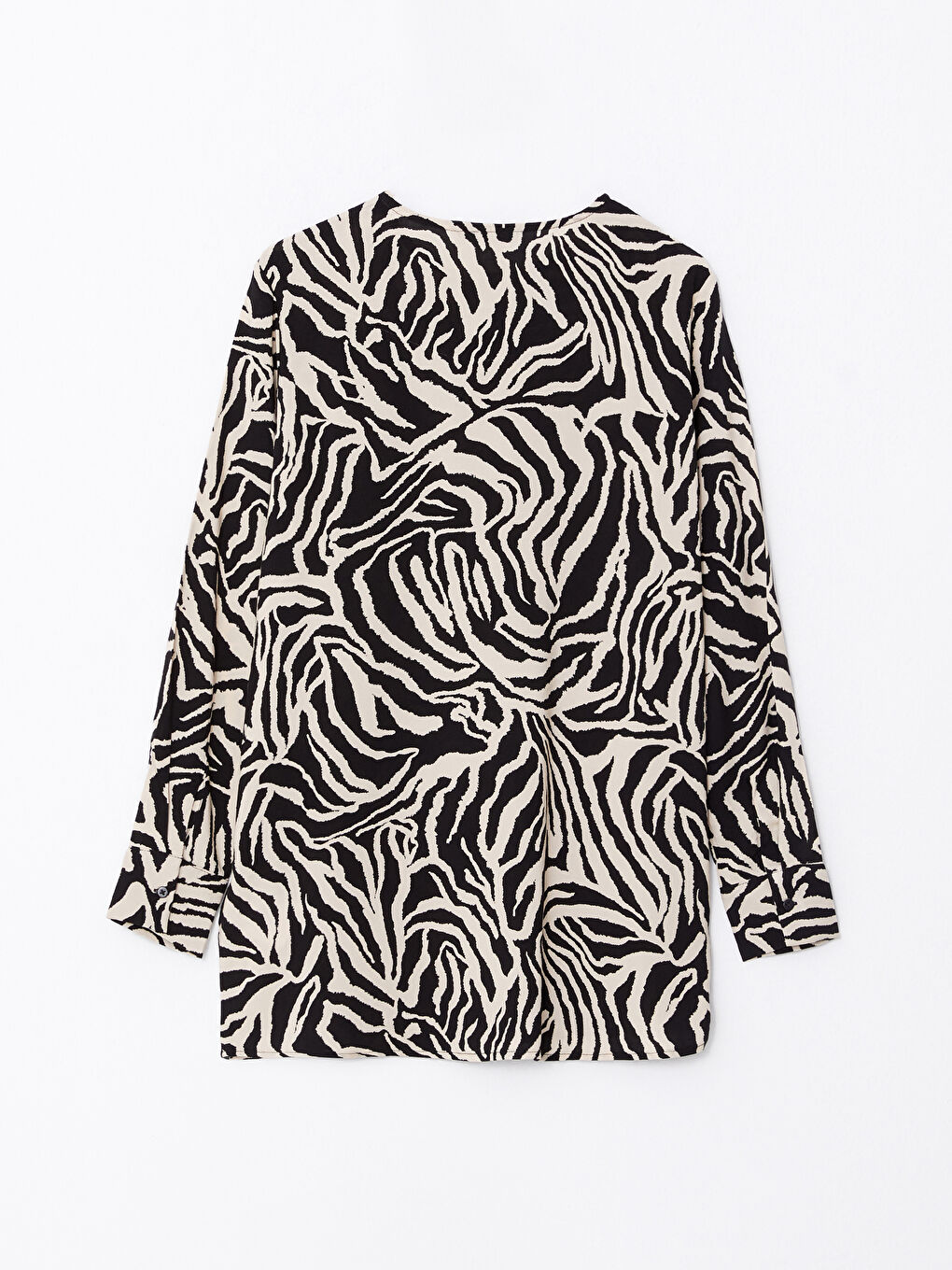 Crew Neck Patterned Long Sleeve Viscose Women's Tunic