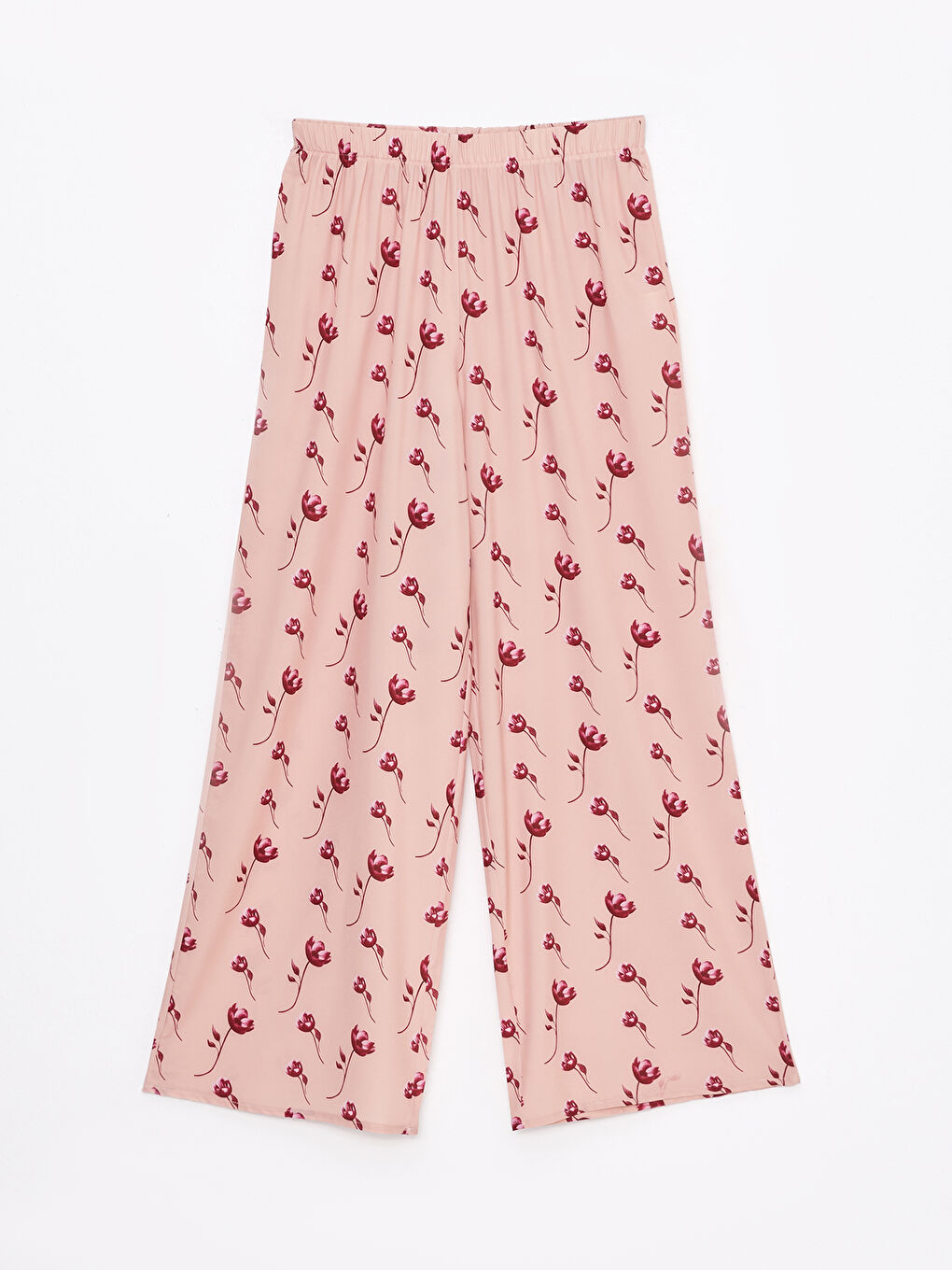 Pembe Gömlek Yaka Desenli Kadın Pijama Takımı-7