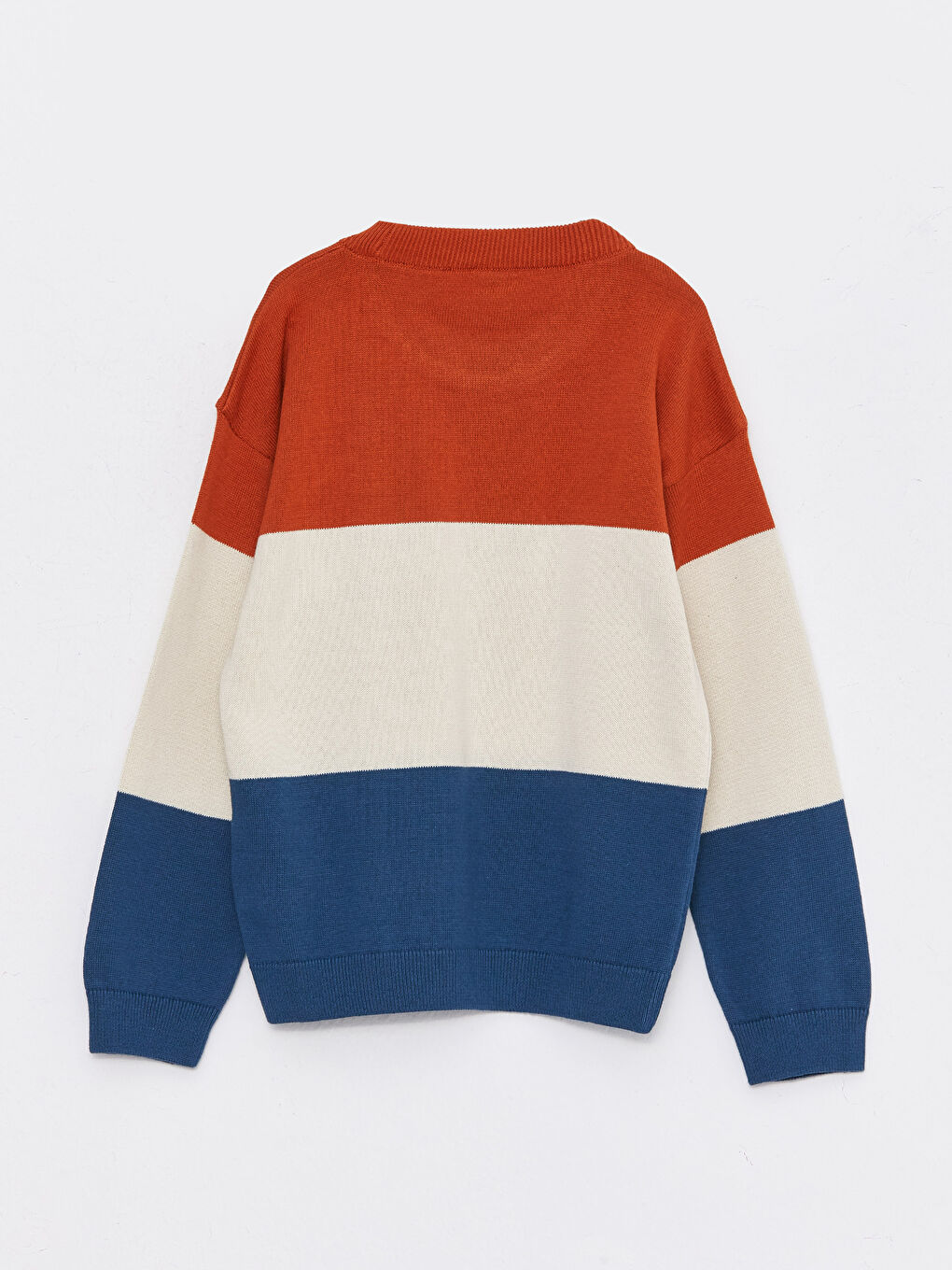 LCW Kids Crew Neck Color Block Long Sleeve Boys' Knitwear Sweater -W2CB73Z4-LXZ