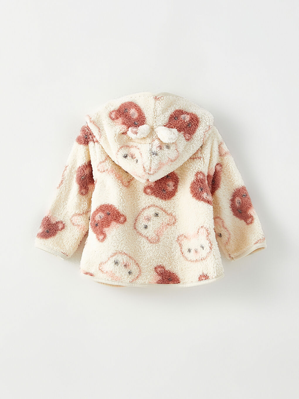 Hooded Long Sleeve Patterned Baby Girl Joggers Set-3