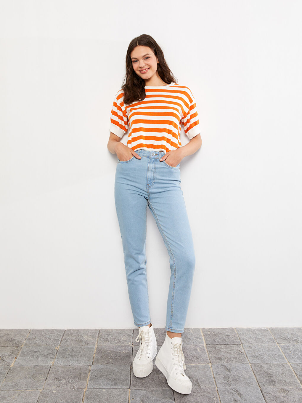 High Waist Slim Fit Women's Jeans