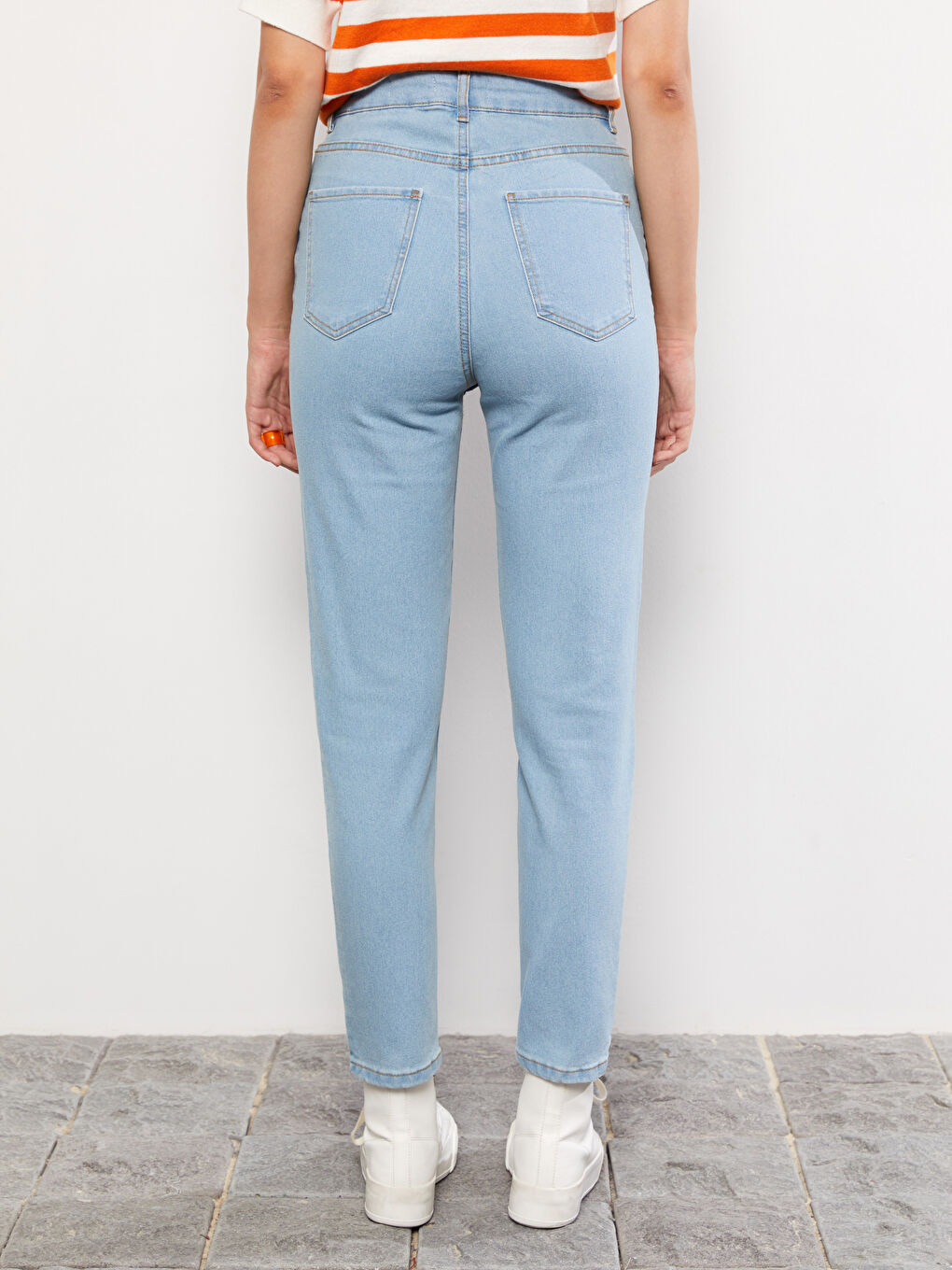 High Waist Slim Fit Women's Jeans-4