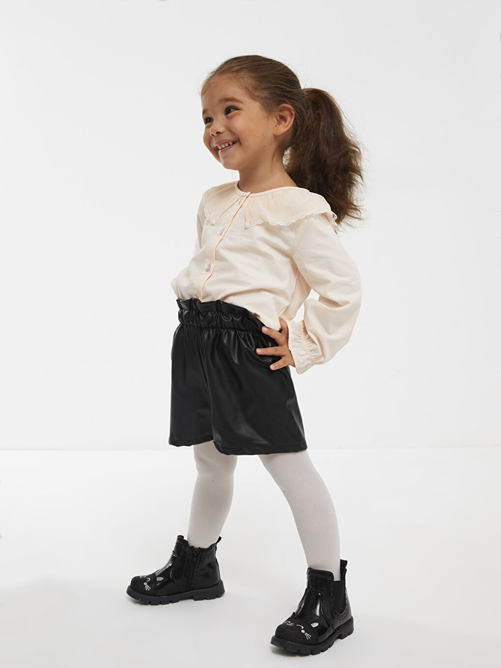 Вышитые ботинки на молнии для малышек девочек-1