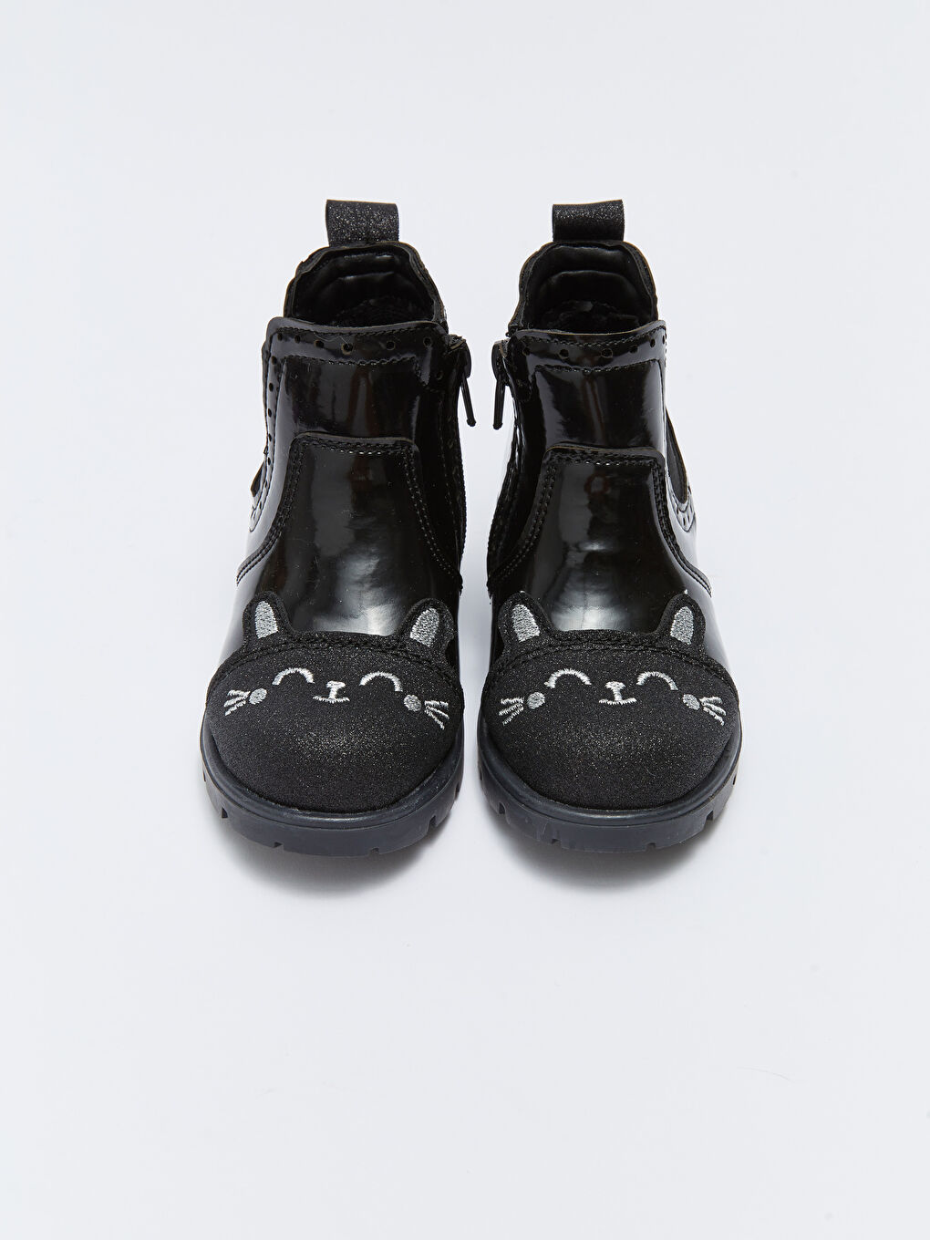 Вышитые ботинки на молнии для малышек девочек-6