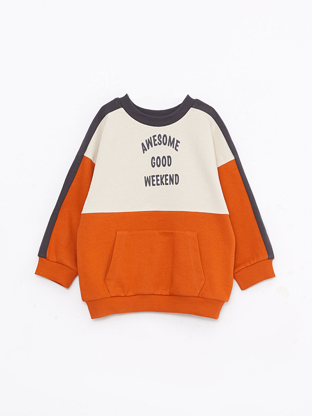 Crew Neck Long Sleeve Printed Baby Boys' Sweatshirt and Sweatpants 2 Pack Set-4