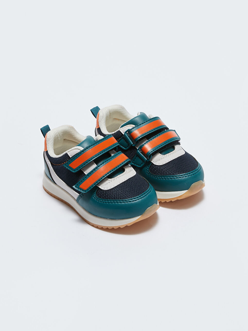 Karışık Renk Bloklu Cırt Cırtlı Erkek Bebek Spor Ayakkabı.