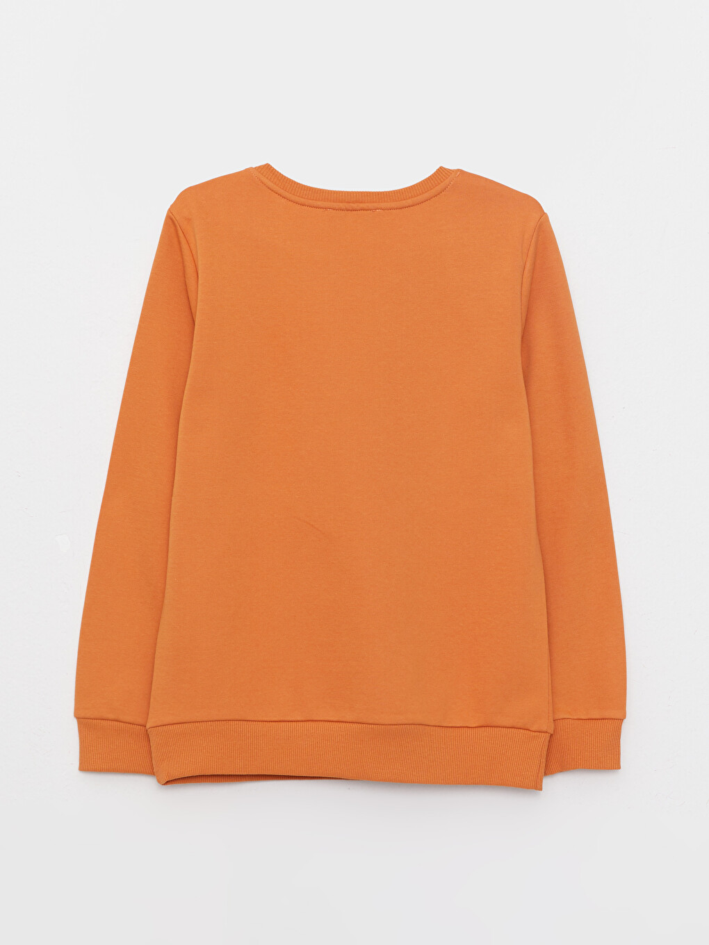 Turuncu Bisiklet Yaka Baskılı Kadın Kalın Sweatshirt-6