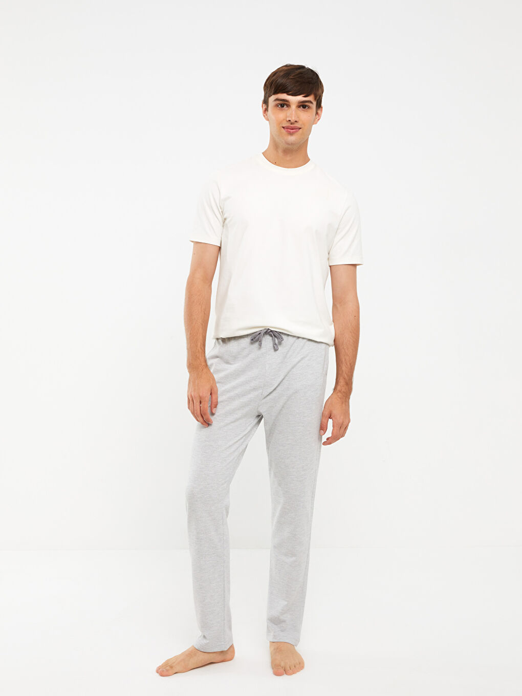 Gri Standart Kalıp Erkek Pijama Alt-1