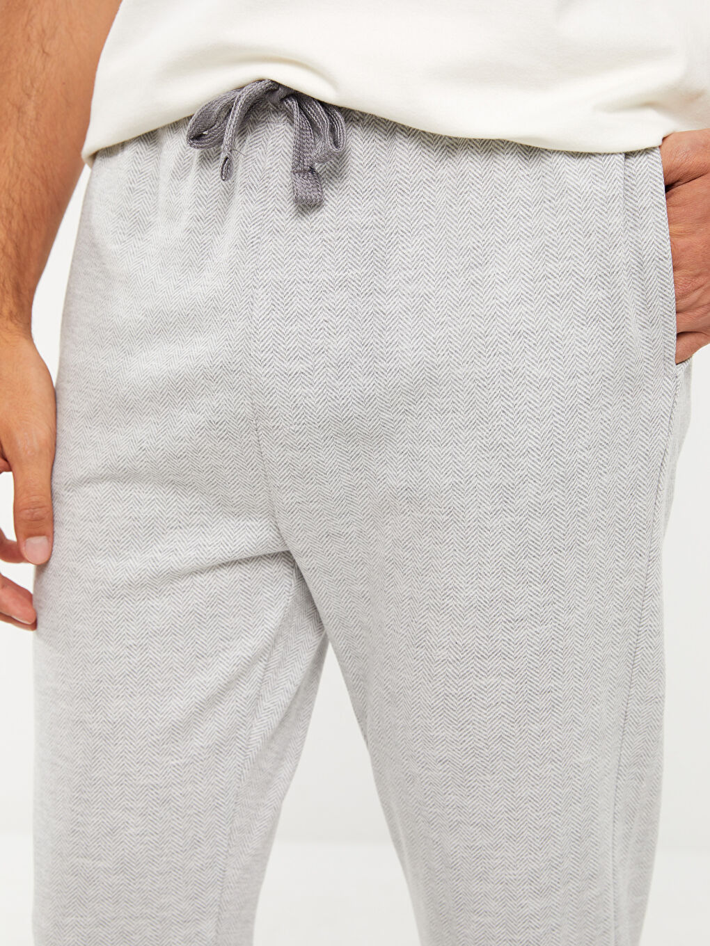 Gri Standart Kalıp Erkek Pijama Alt-2