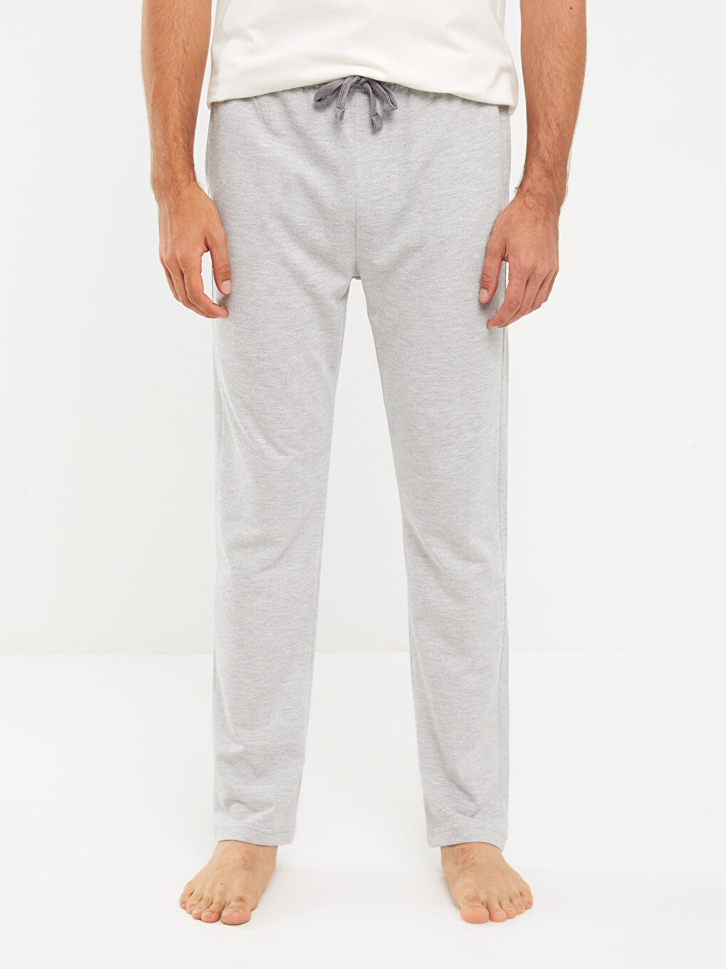 Gri Standart Kalıp Erkek Pijama Alt-3