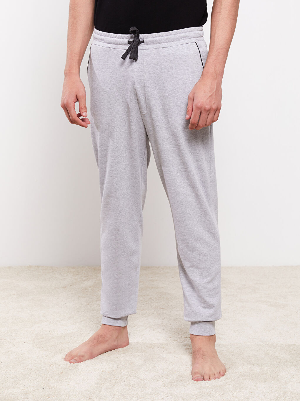 LC WAIKIKI Gri Melanj Standart Kalıp Erkek Jogger Pijama Alt - 2