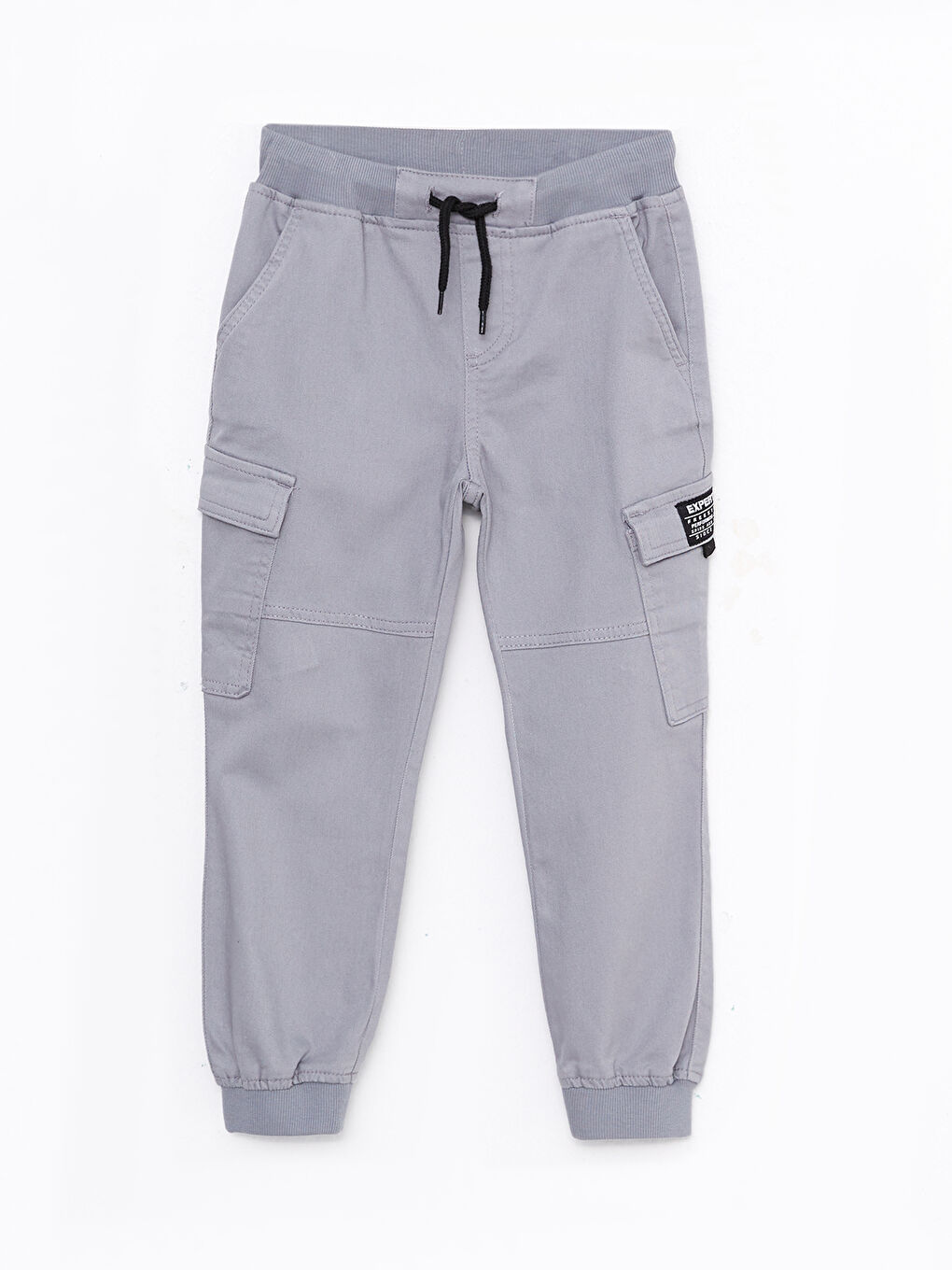 LCW Kids Elastic Waist Printed Gabardine Boys Jogger Pants -W2CC96Z4-GSE