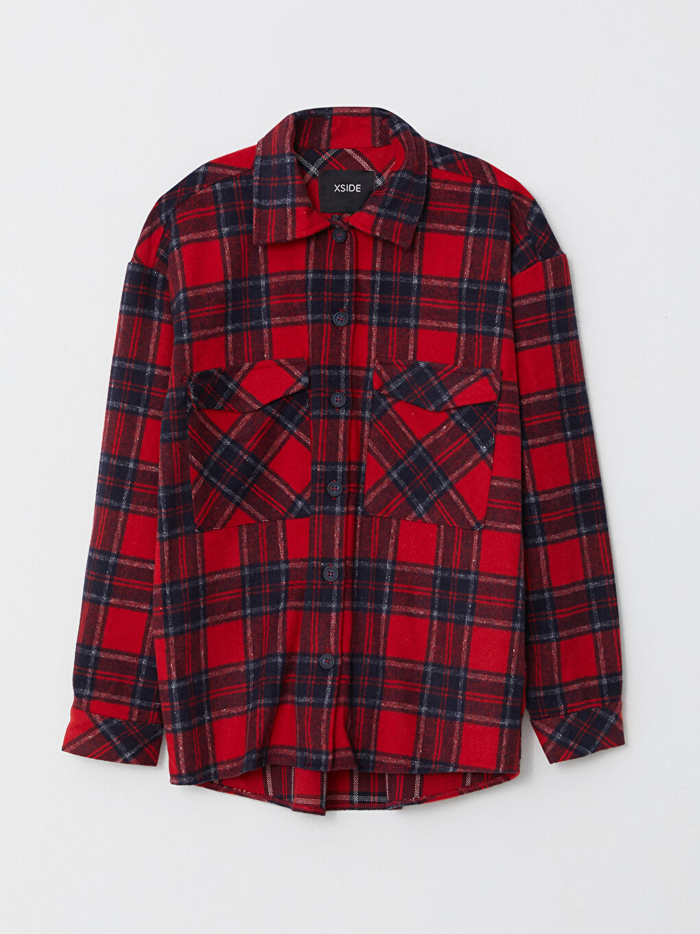 Plaid Long Sleeve Flannel Women Lumberjack Shirt Jacket -W2CC98Z8-SMF