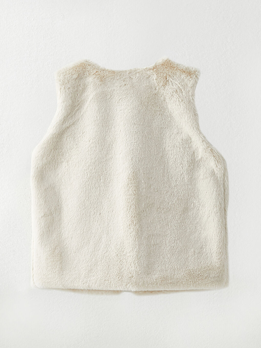 Crew Neck Plush Baby Girl Vest-1