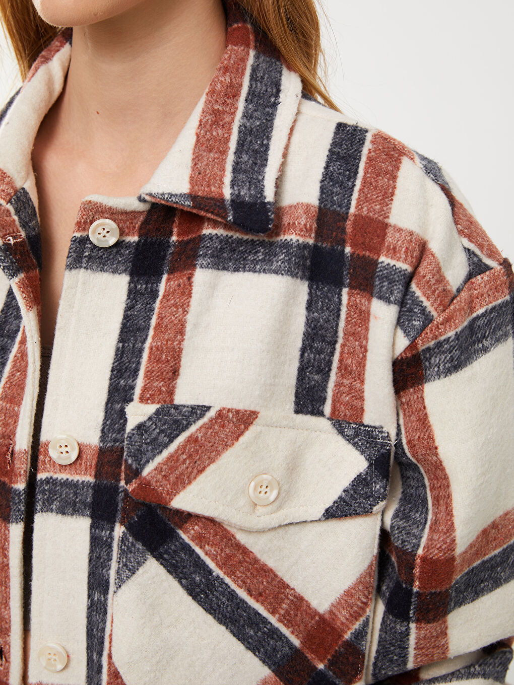 Женщины Коричневый Верхняя рубашка-3