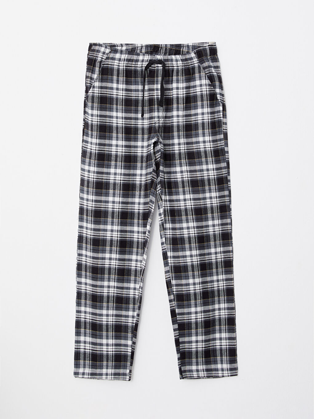 Мужские пижамные брюки в клетку стандартного кроя-5