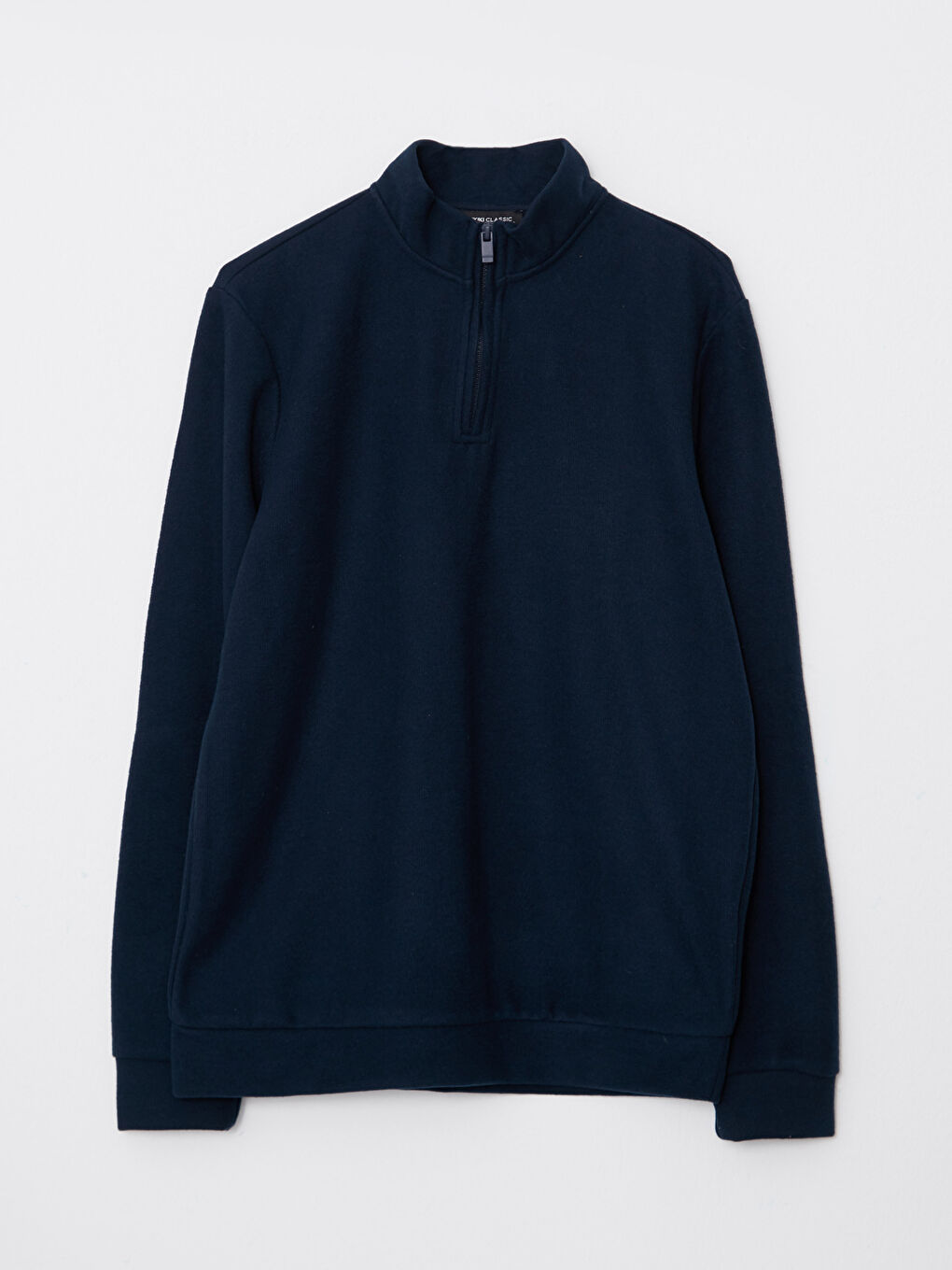 Zippered Funnel Neck Long Sleeve Men's Sweatshirt-5