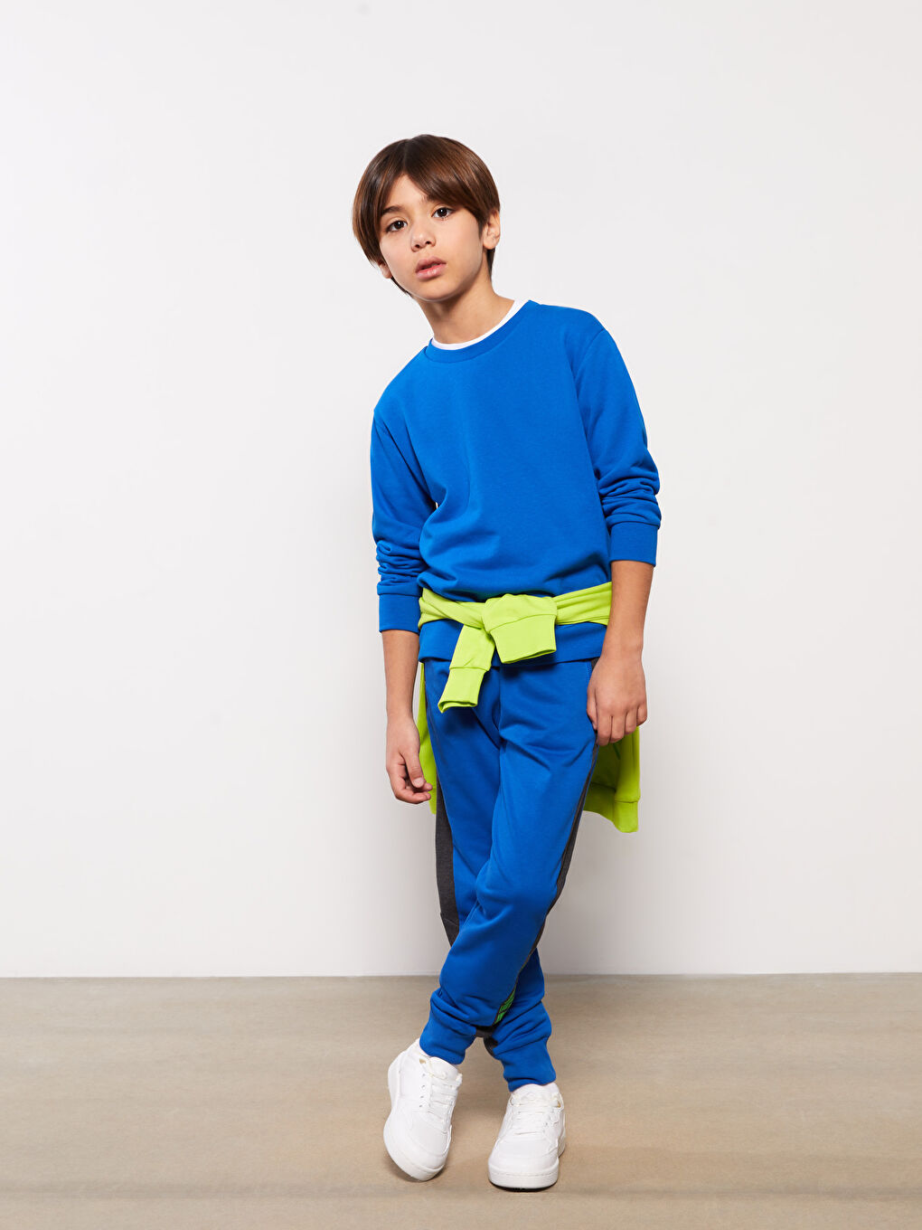 Mavi Bisiklet Yaka Basic Uzun Kollu Erkek Çocuk Sweatshirt-2