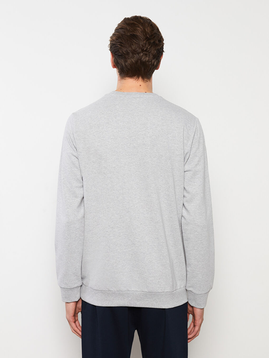 Crew Neck Long Sleeve Printed Men's Sweatshirt-4