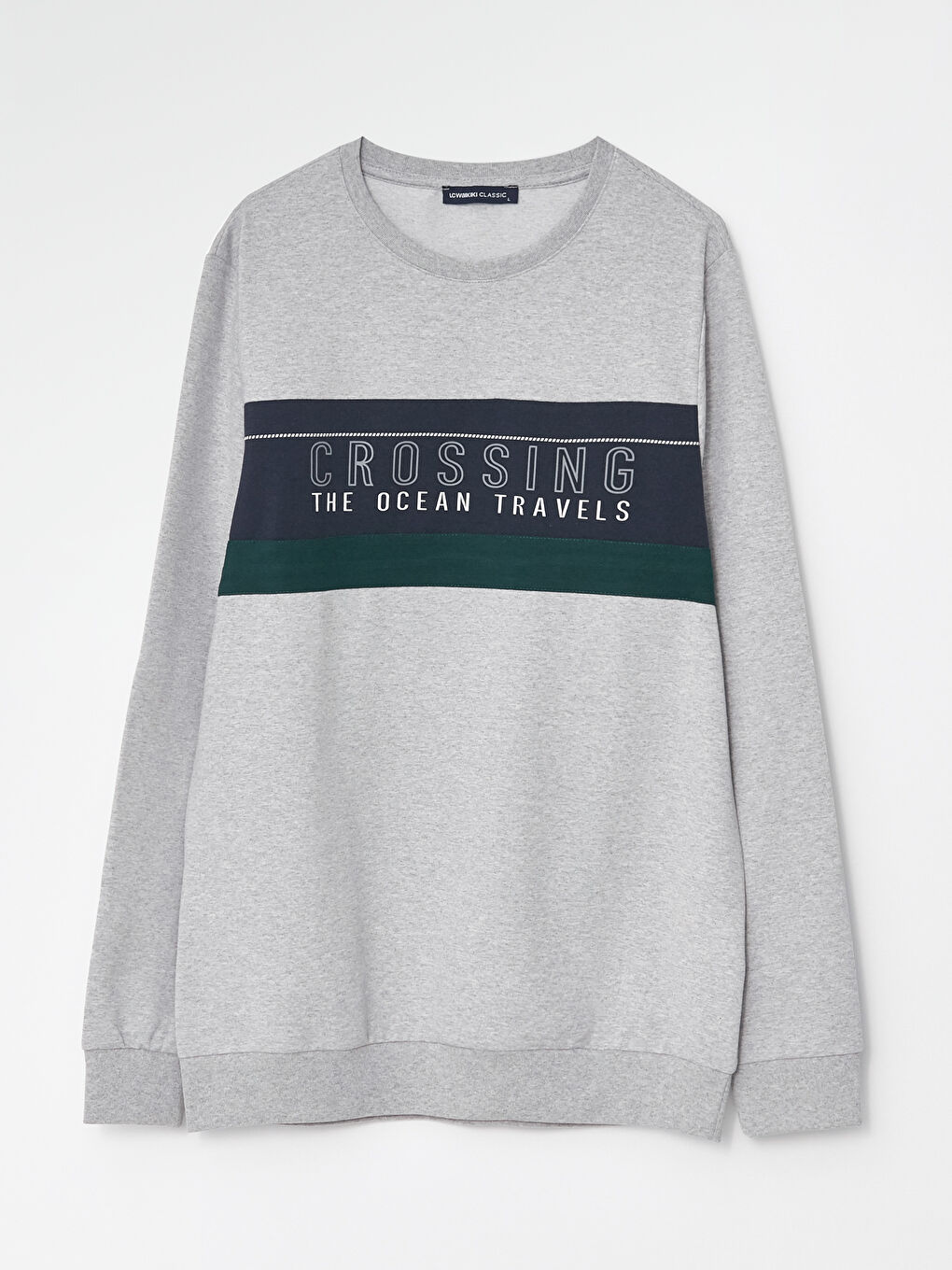 Crew Neck Long Sleeve Printed Men's Sweatshirt-5
