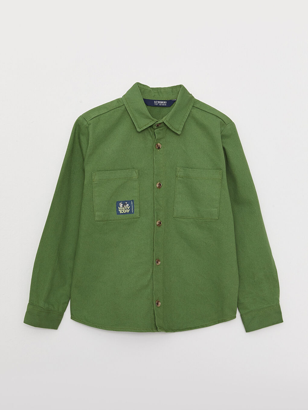 LCW Kids Basic Long Sleeve Twill Boys' Shirt -W2CD75Z4-H7P