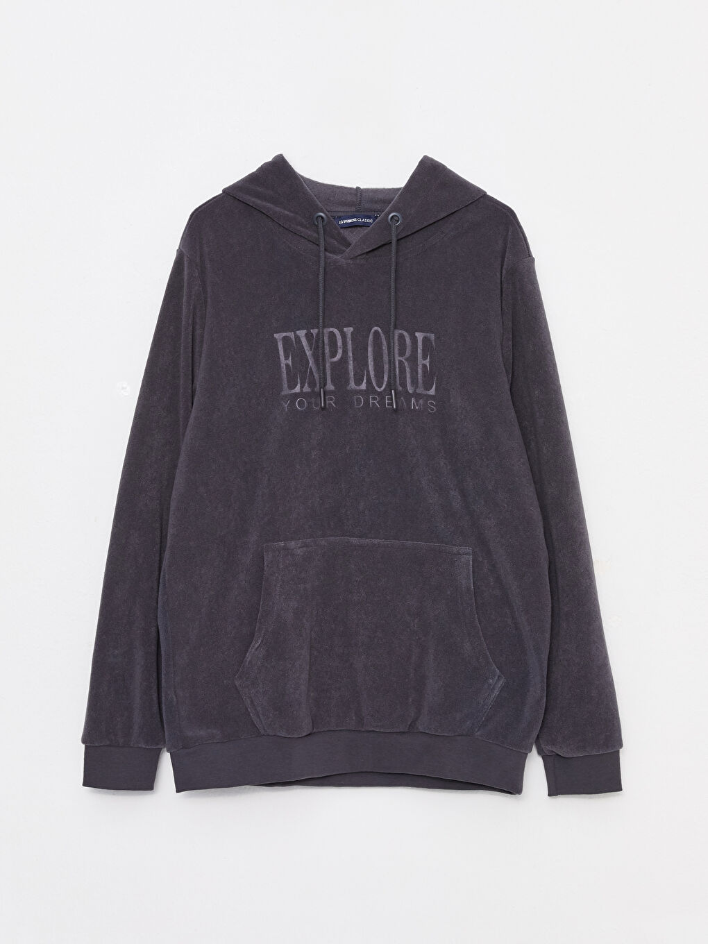 Uzun Kollu Baskılı Erkek Hoodie-5