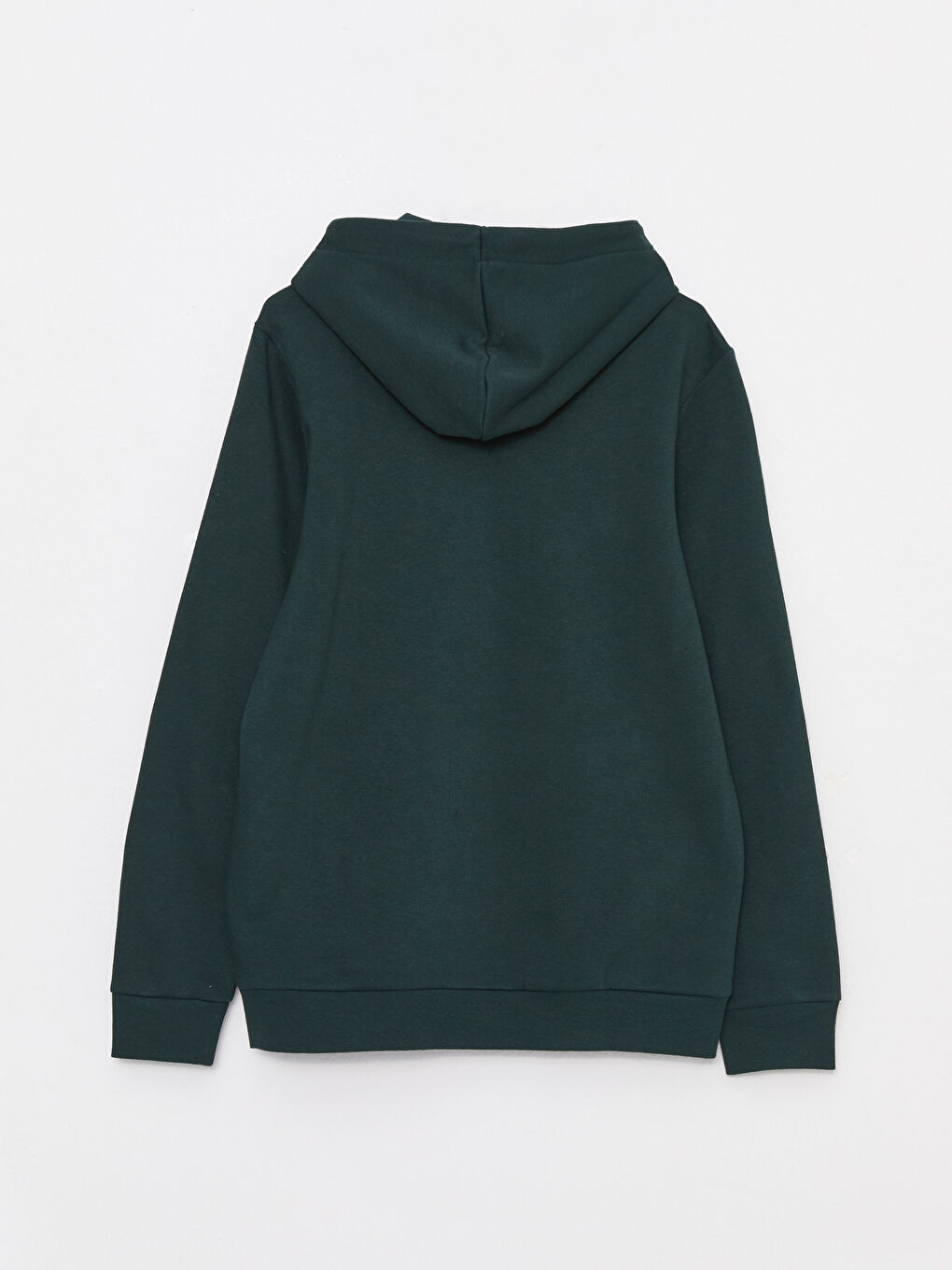 Yeşil Uzun Kollu Baskılı Erkek Kalın Hoodie-6