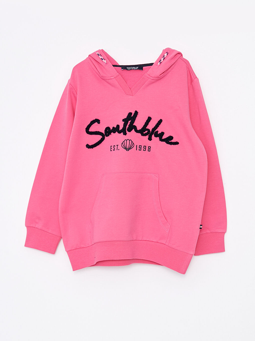 SOUTHBLUE Pembe Kapüşonlu Baskılı Uzun Kollu Kız Çocuk Sweatshirt