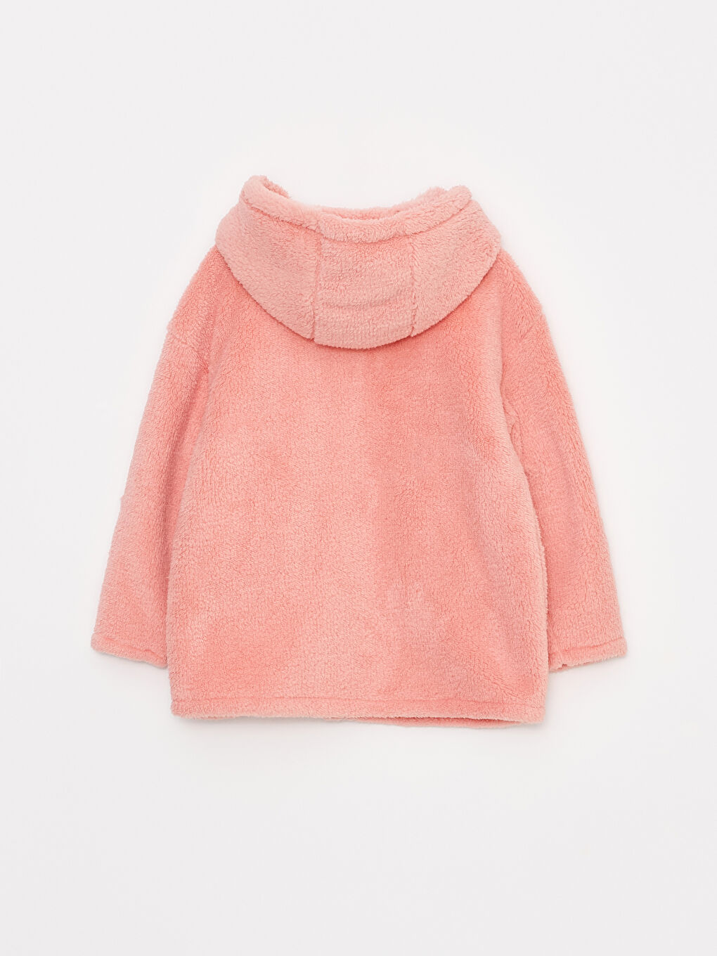 Hooded Embroidered Long Sleeve Plush Girls Zippered Sweatshirt-2