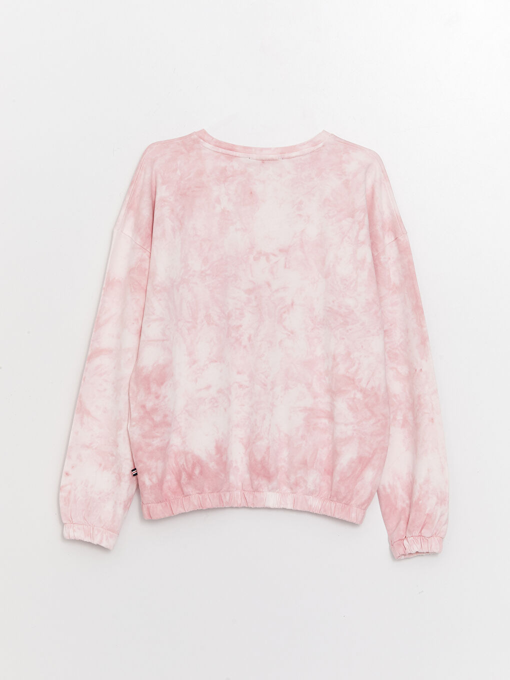 Pembe Bisiklet Yaka Çift Yönlü Payetli Uzun Kollu Kız Çocuk Sweatshirt-3