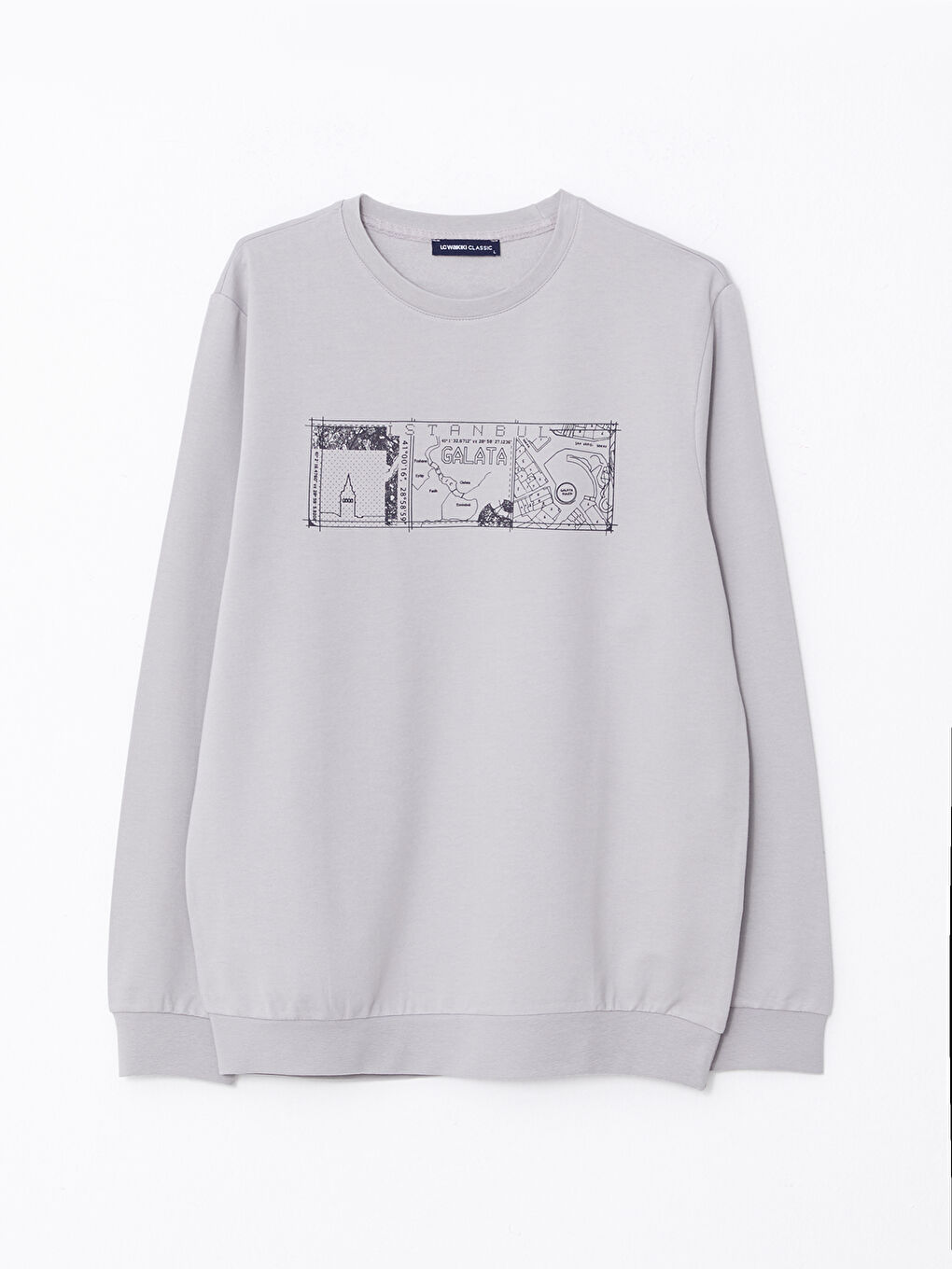 Crew Neck Long Sleeve Printed Men's Sweatshirt-5