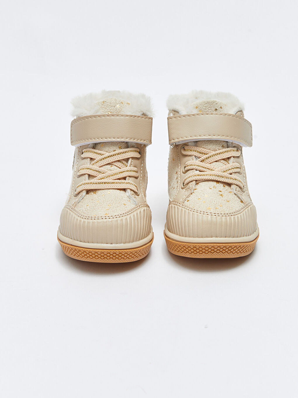 Bej Bağcık ve Cırt Cırtlı Bilek Boy Kız Bebek Spor Ayakkabı-6