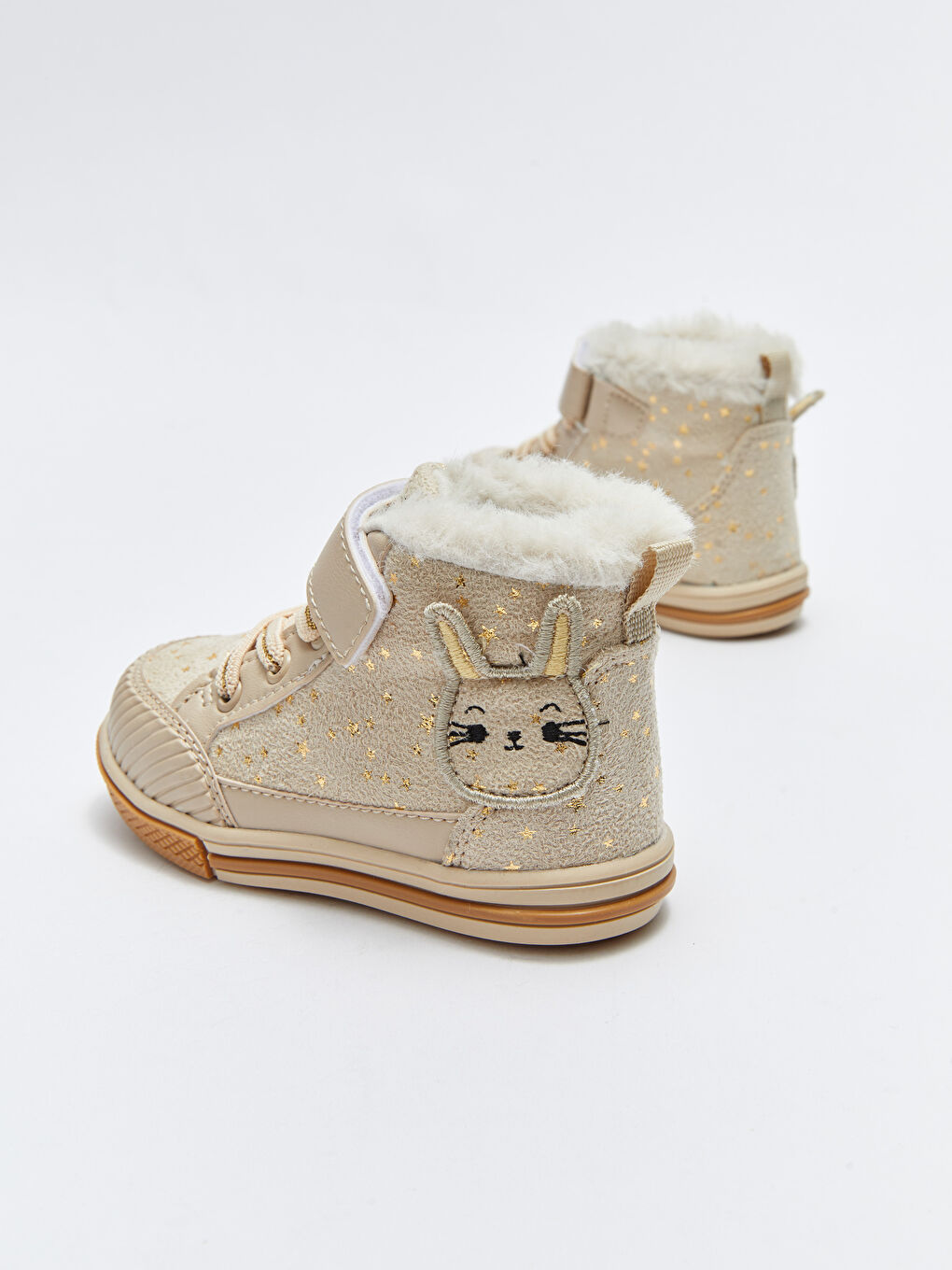 Bej Bağcık ve Cırt Cırtlı Bilek Boy Kız Bebek Spor Ayakkabı-8