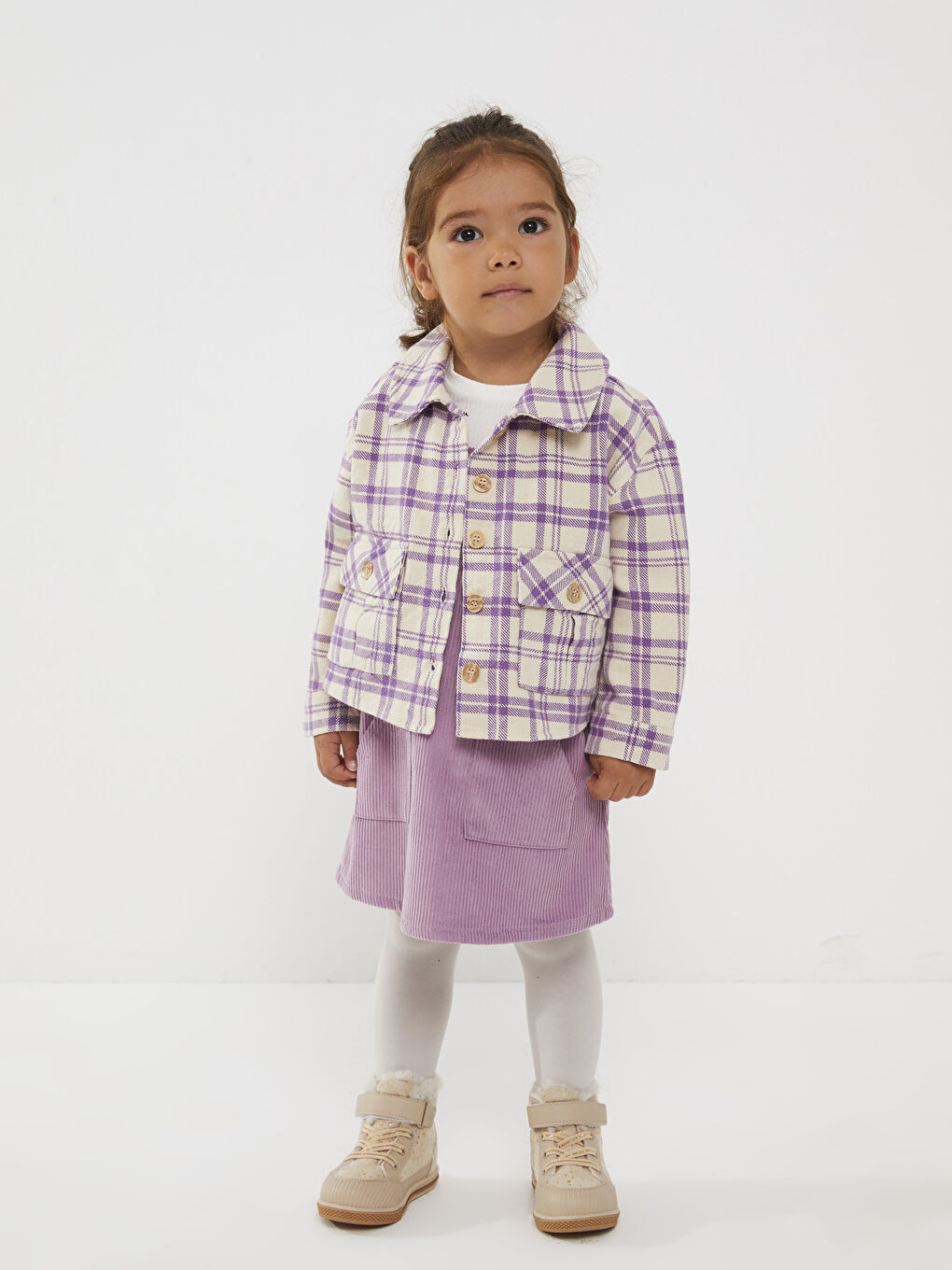 Bej Bağcık ve Cırt Cırtlı Bilek Boy Kız Bebek Spor Ayakkabı