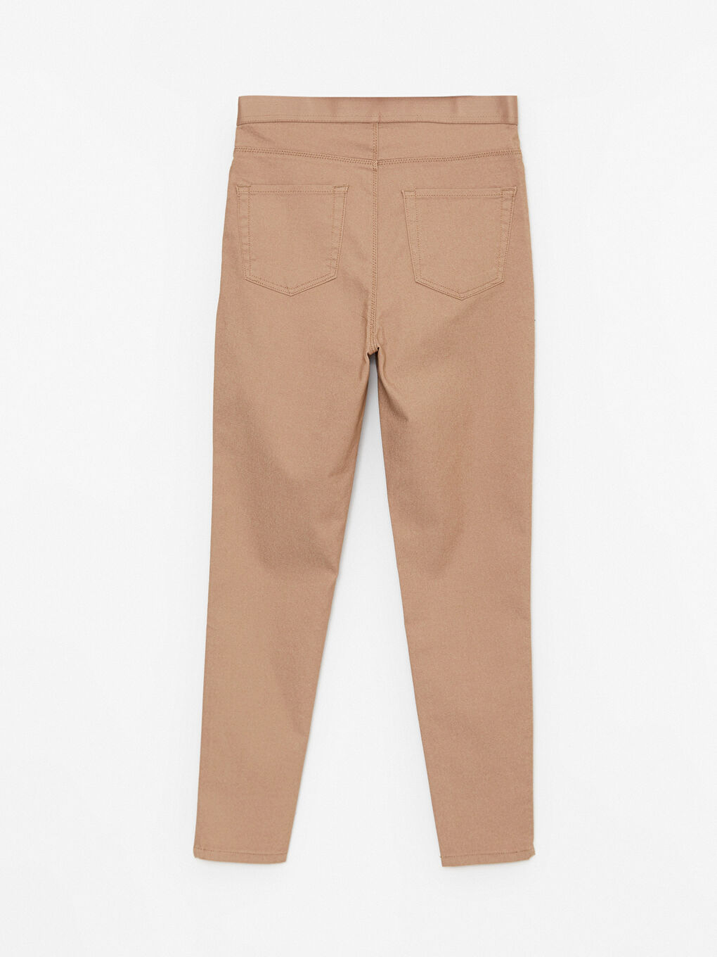 Slim Fit Straight Pocket Detailed Gabardine Women's Trousers-6