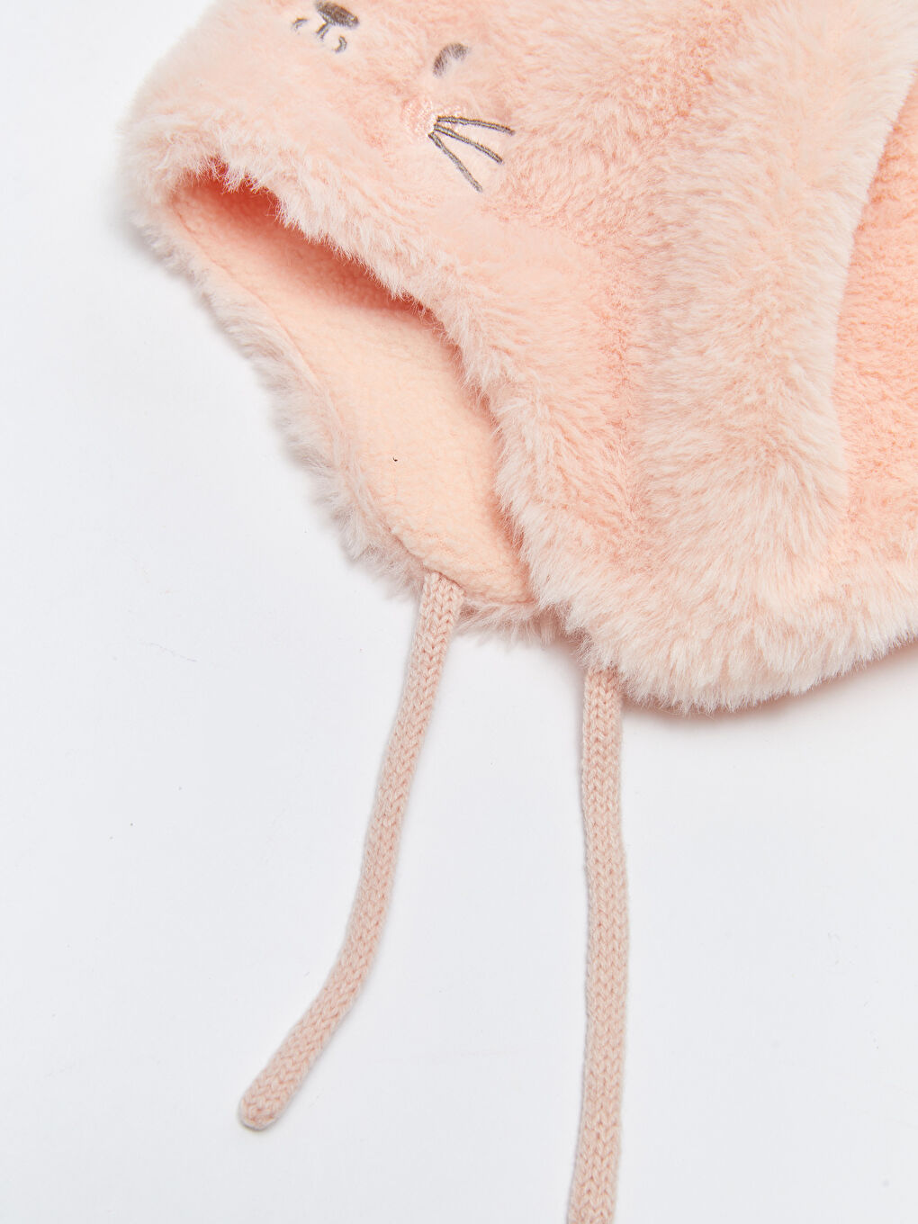 Embroidery Detailed Baby Girl Fleece Beanie-1