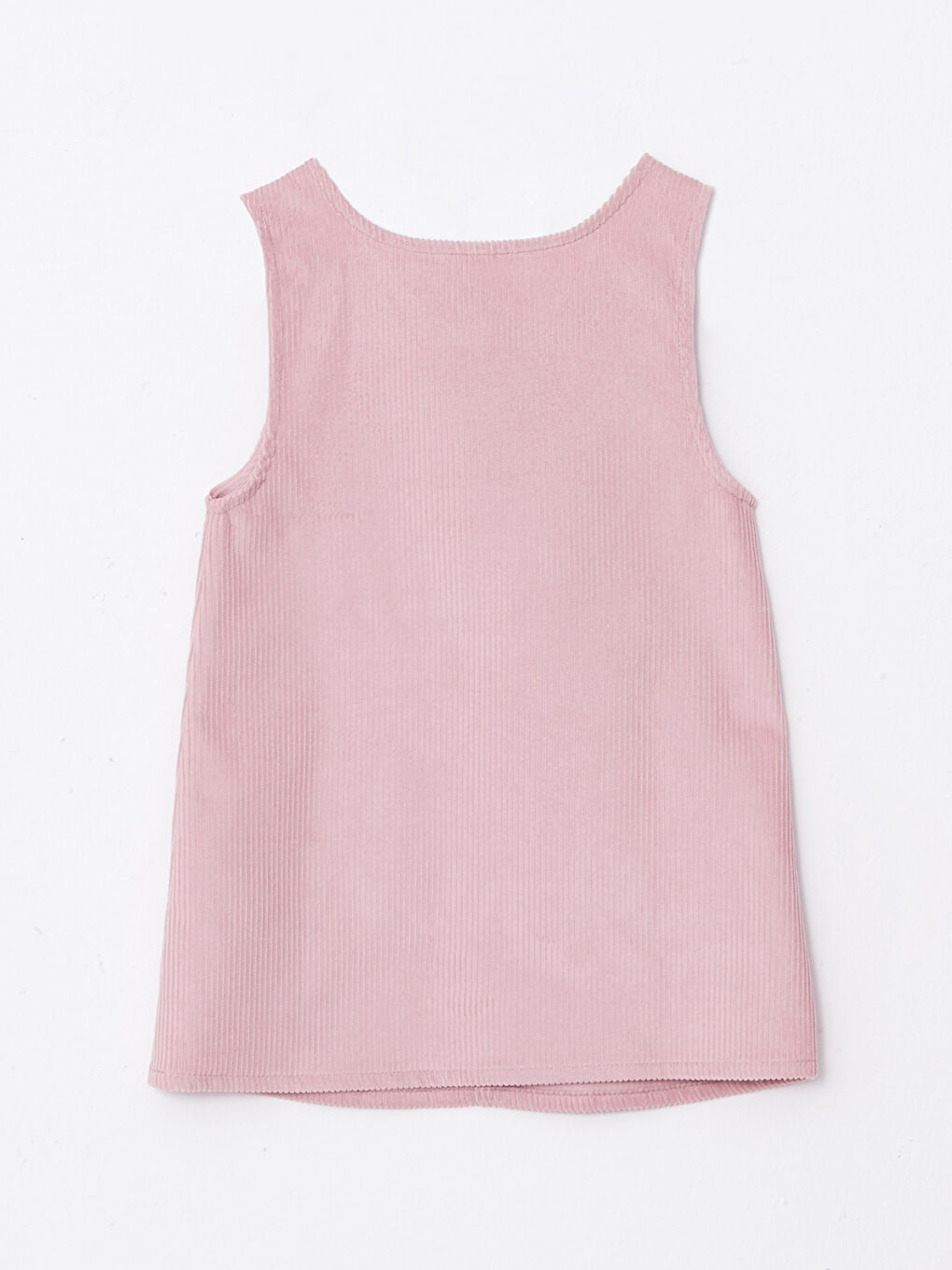 Pembe Bisiklet Yaka Basic Kız Bebek Elbise-1