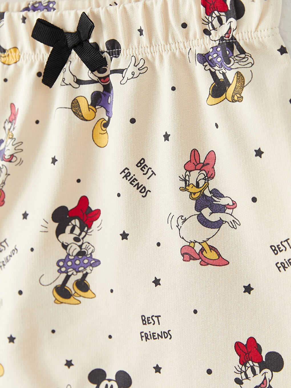 LCW baby Bej Baskılı Beli Lastikli Minnie Mouse Baskılı Kız Bebek Pantolon 2'li - 3