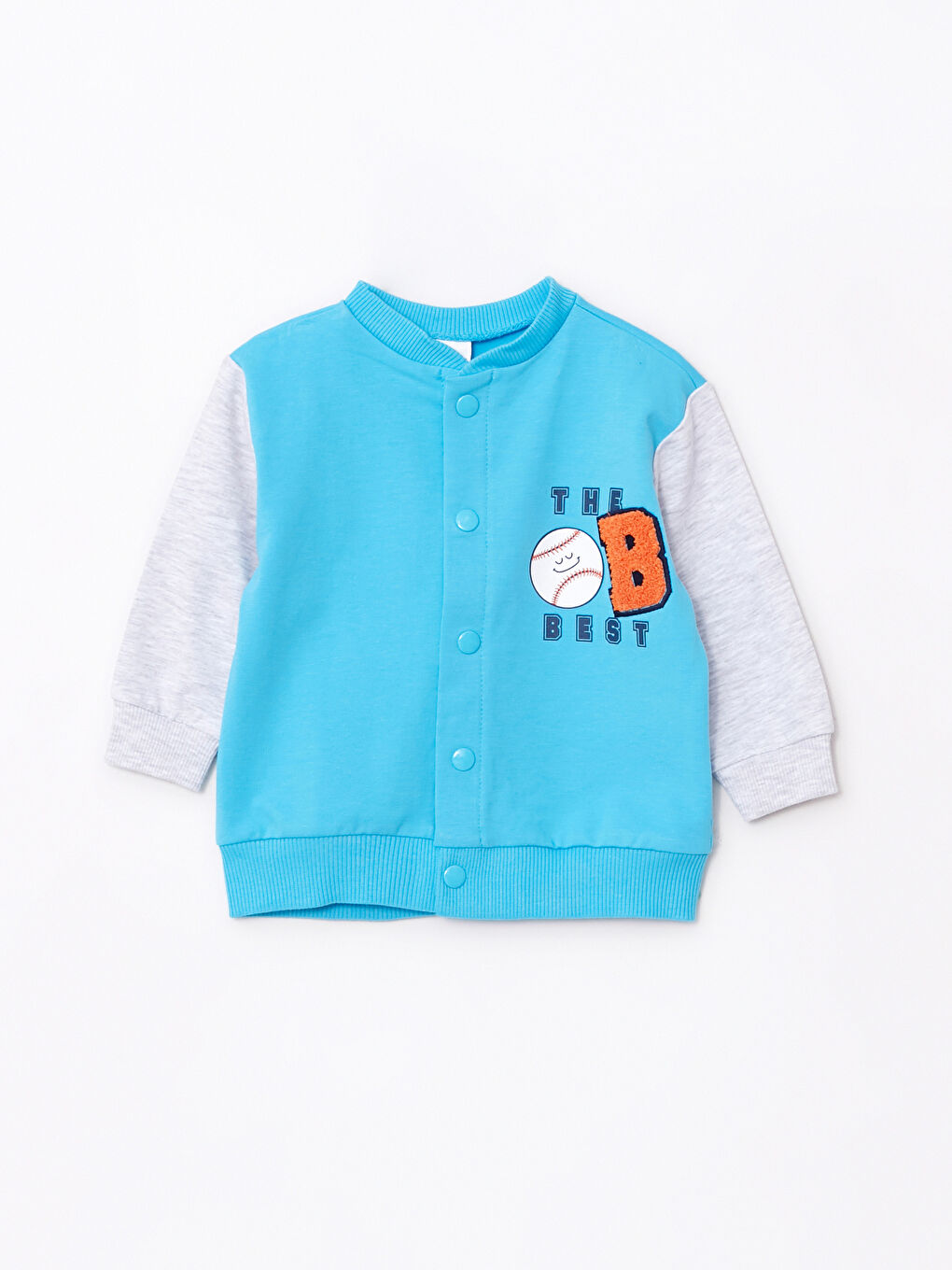 Crew Neck Long Sleeve Printed Baby Boy Cardigan and Trousers 2-Pack Set-1