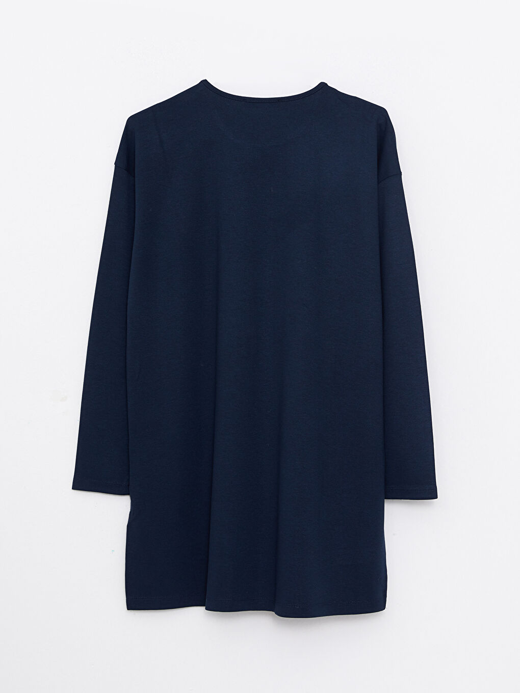 تونيك كم طويل مطبوع بياقة دائرية للسيدات-6