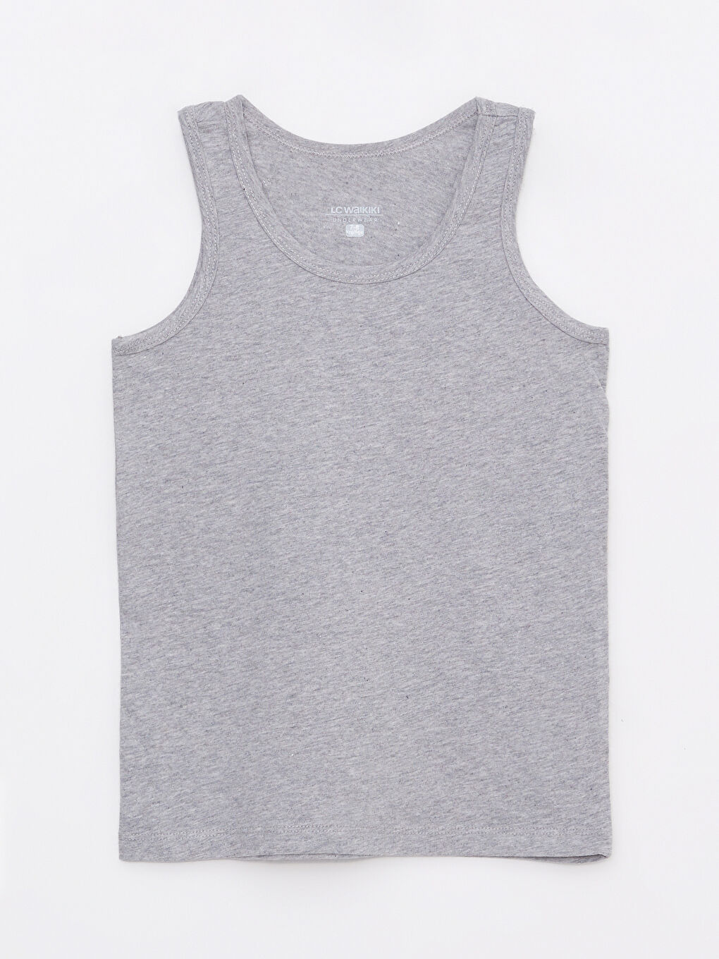 Crew Neck Basic Cotton Boys' Vest 2 Pack-1