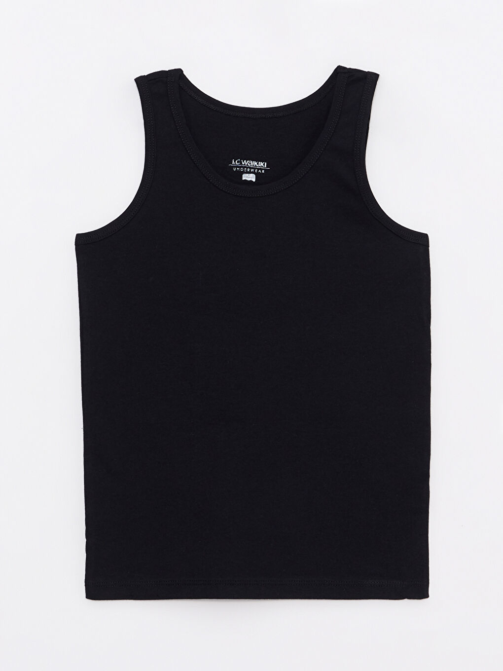 Crew Neck Basic Cotton Boys' Vest 2 Pack-2