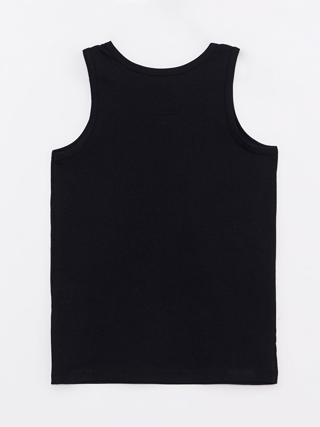 Crew Neck Basic Cotton Boys' Vest 2 Pack-3