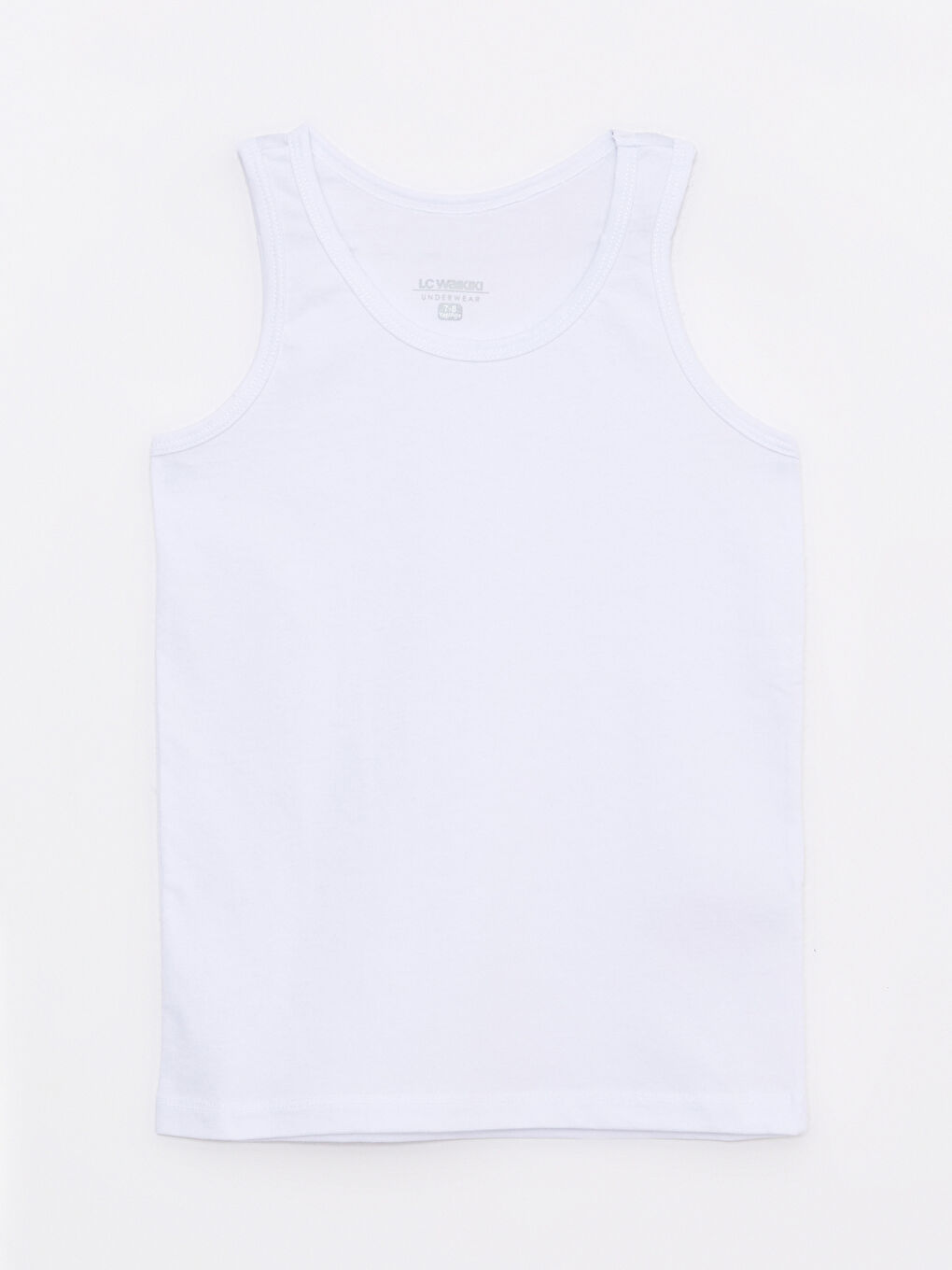 Crew Neck Basic Cotton Boys' Vest 2 Pack-1