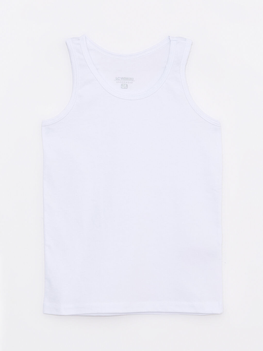 Crew Neck Basic Cotton Boys' Vest 2 Pack-2