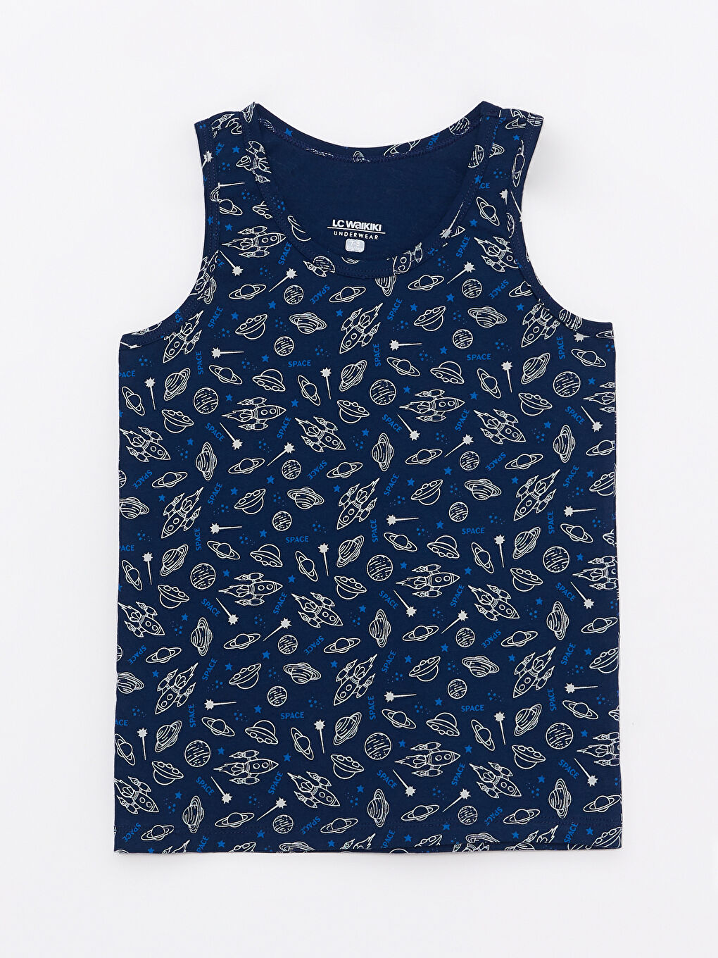 فيست ولادي قطن مطبوع بياقة دائرية عبوة من قطعتين-1