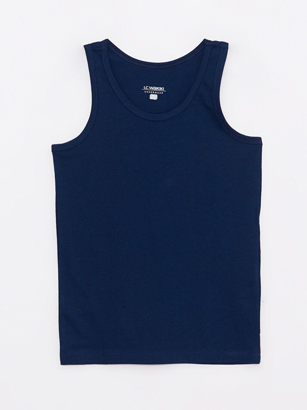 Crew Neck Basic Cotton Boys' Vest 2 Pack-3