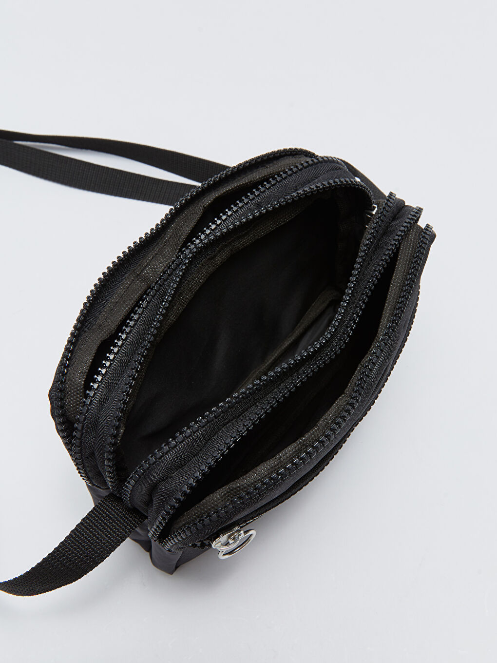 Siyah Ayarlanabilir Askılı Kadın Çapraz Çanta-5