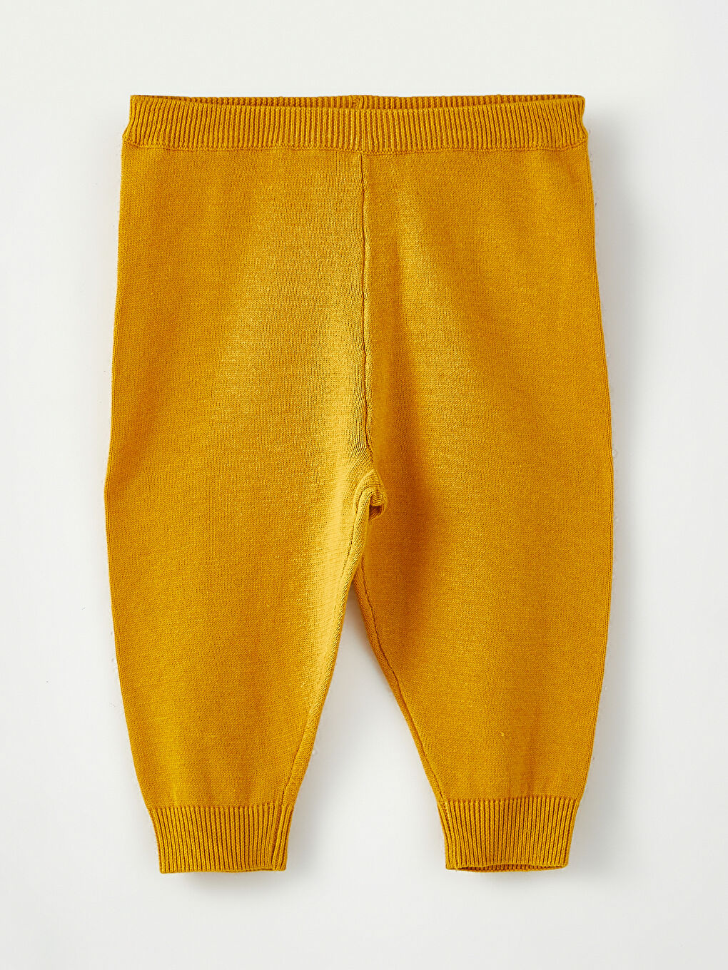 Ekru Bisiklet Yaka Uzun Kollu Çizgili Kız Bebek Triko Kazak ve Pantolon 2'li Takım-2